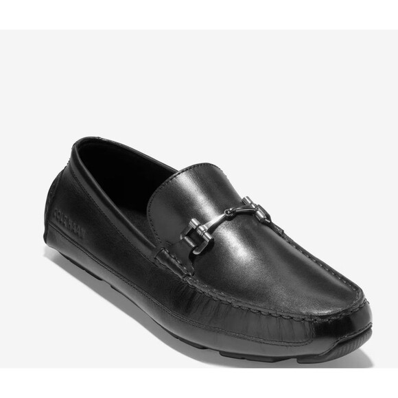 Men’s Cole Haan Black Leather Driving Loafers 10.5 EUC - Picture 1 of 11